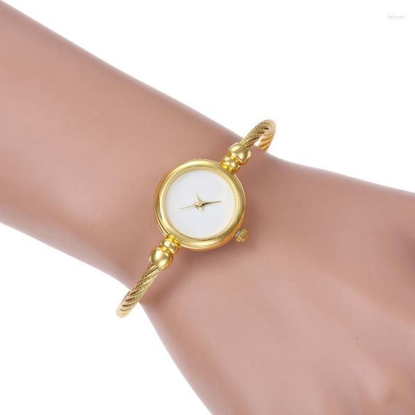 Montres-bracelets Montre automatique Femmes Petit Bracelet en or Bracelet Montres de luxe en acier inoxydable Dames Quartz Poignet Marque Casual