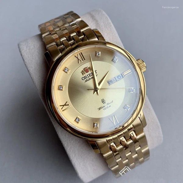 Montre-bracelets montres automatiques pour hommes japonais 46943 Mouvement mécanique montre sapphir en acier solide étanche-bracelet