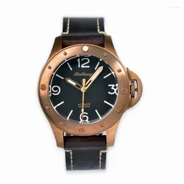 Baltany Heren Automatisch Horloge Luxe 43mm Cusn8 Bronzen Horloges Sport Mechaisch Horloge Saffier 200M Waterdicht Lichtgevend