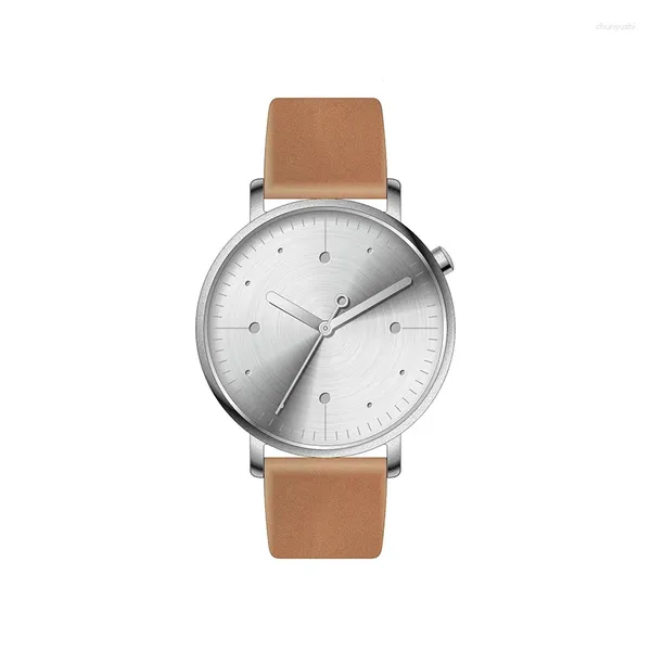 Montre-bracelets Bauhaus Design Couple Quartz Watch Steel Band Minimaliste ultra-mince imperméable