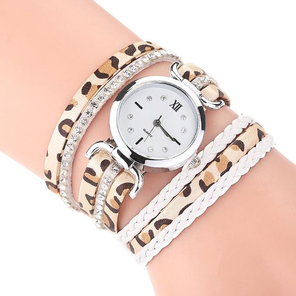 Relojes de pulsera Reloj de pulsera de diamantes de moda hermosa Relojes para mujer Diseño de cuarzo Relojes de pulsera de cuero superior para mujer Relojes de pulsera Relojes de pulsera