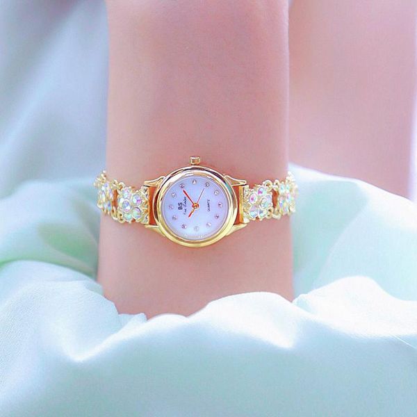 Montres-bracelets Abeille Soeur Couleur Diamant Montre Femmes Autrichien Strass Bracelet Montres Pour Or Argent Femme Horloge Orologio DonnaWristwatch