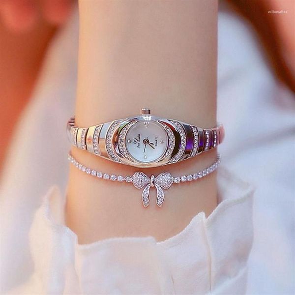 Montres-bracelets Bee Sister Femmes Montres à quartz Petite montre pour argent en acier inoxydable Mode Femme Poignet Dames 2022 Montres-bracelets W266t