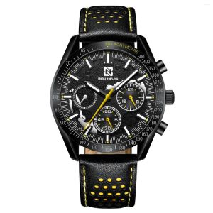 Relojes de pulsera Ben Nevis Top Brand Fashion Reloj militar para hombres Reloj de cuarzo deportivo de cuero negro Relojes de regalo A5