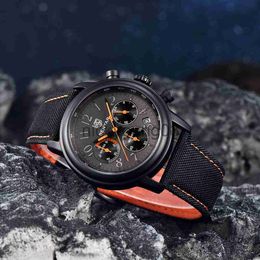 Horloges BENYAR 2022 Nieuwe Sport Mannen Quartz Pols Luxe Leer Militaire es 50ATM Waterdicht Mode voor Mannen reloj hombre 0703