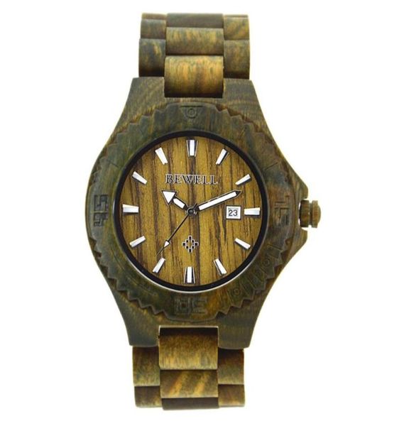 Montre-bracelets Bewell W023B Sell Men Wood Watch Quartz Watchs Band Band Calendrier Luxury Male Robe Relogie Masculino5400786