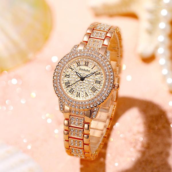 Montre-bracelets Binkada Watch Women's Vintage Luxury Luxury Simple Tempérament Afficier Quartz