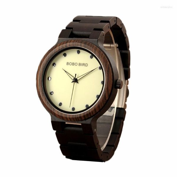 Montres-bracelets OISEAU Hommes Montres Bois Hommes Quartz Pour Homme Poignet Femmes Montre En Bois Montre Personnalisé Anniversaire Cadeau Montres-bracelets Will22