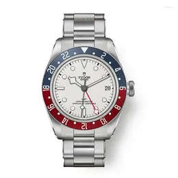 Montres-bracelets Biwan Greenwich-type étanche montre pour hommes M79830-0010 plaque blanche Cola anneau hommes mécanique loisirs sport horloge