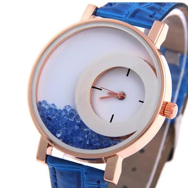 Relojes de pulsera BK128 Diamante roto Reloj de estudiante con esfera grande Moda casual Cinturón de cuarzo para mujer versátil