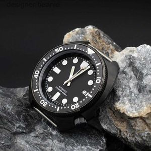 Polshorloges Black duiken mannen uitgerust met NH35 Automatisch mechanisch roestvrij staal 200m waterdichte schildpad Abalon geschikt voor SKX6105C24410