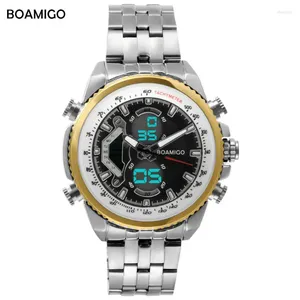 Montre-bracelets Boamigo Brand 2024 Sport Watch Men Mendal Digital Analog Chronograph Chronograph Imperproofr Wristwatch Relogio Masculino