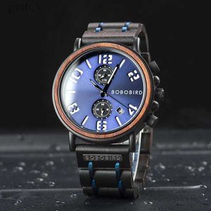 Horloges BOBO BIRD Aangepaste Mannen Horloge Luxe Houten Horloges Lichtgevende Pointer Chronograaf reloj hombre Verjaardagscadeau Dropshipping 24329