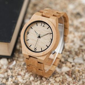 Montres-bracelets BOBO BIRD Homme Montre Bambou Hommes Montres De Luxe En Bois Montres Quartz Mâle Montre-Bracelet Poignet En Bois Personnalisé Goutte