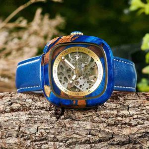 Montre-bracelets Bobo Bird Mens Automatic Es Wooden Design Epoxy Resin Personnalisation du poignet Mécanique Es Montes Automaticc24410