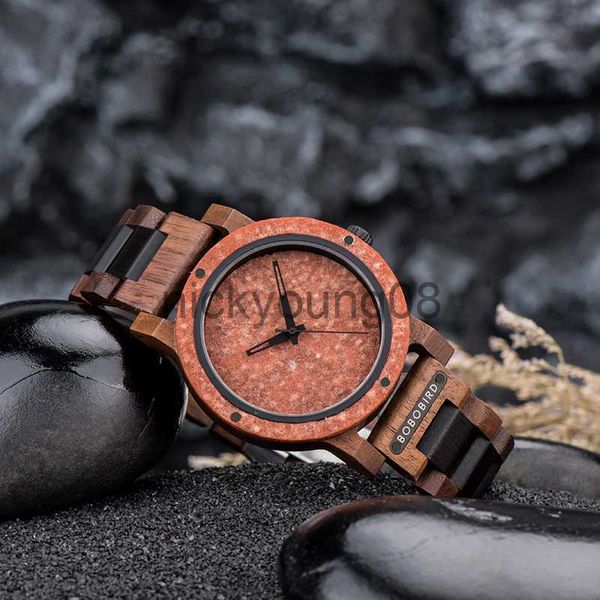 Relojes de pulsera BOBO BIRD Nuevo diseño Mármol Madera Hombres Top Marca de lujo Cuarzo Reloj de pulsera Hombre Mejores regalos de Navidad Dropshipping 0703