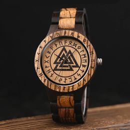 Relojes de pulsera BOBO BIRD Viking Relojes para hombre Reloj de madera vintage para hombres con caja de regalo Gota de bienvenida personalizada 231101