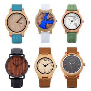 Polshorloges bobobird bamboe houten horloge paar kwarts kijkt uurwerk unisex polswatch mannen dames geweldig cadeau voor hem haar reloj hombrel2305L2304