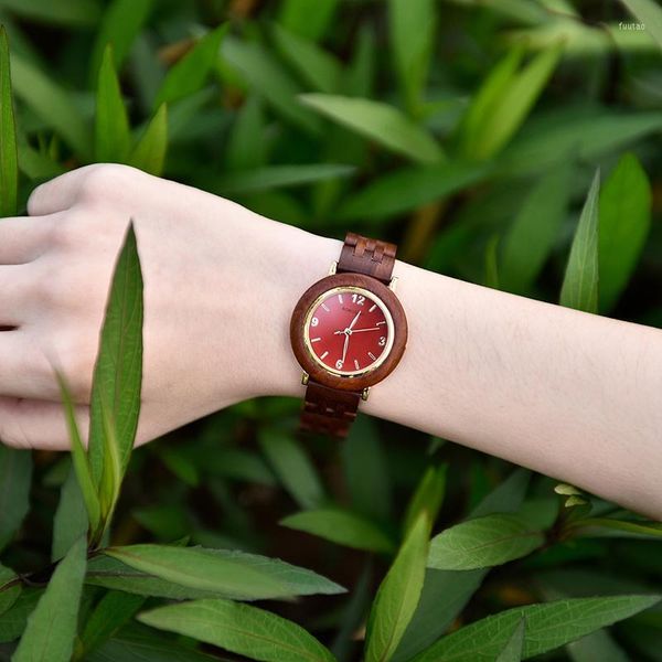 Relojes de pulsera BOBOBIRD de lujo 2022, reloj de pulsera de madera para mujer, reloj de cuarzo de 3 colores, regalo para amigos en caja