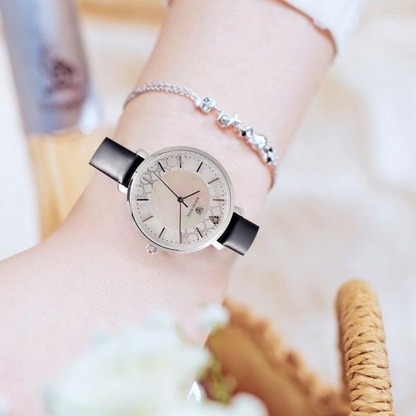 Relojes de pulsera BOYARG Reloj de cuarzo para mujer Movimiento japonés Moda simple Correa impermeable Confesión Regalo del día de San Valentín