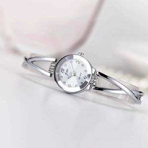 Polshorloges Bracelet Quartz es elegante luxe kristal vrouwen mode diamant dames stalen vrouwelijke polswatc h240504