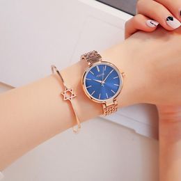 Montres-bracelets Bracelet Femmes Quartz Montre Belle Bijoux En Cristal En Acier Inoxydable Bande Horloges Dames Mode Temps Fille HeureWristwatches Wri