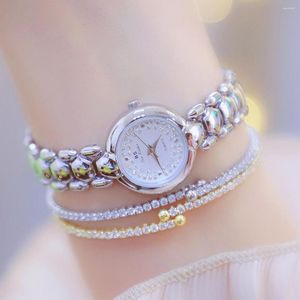 Montres-bracelets Bracelet Femmes Montre Célèbres Marques De Luxe Petit Cadran Femelle Étanche Robe Argent Dames Montres Montre Femme