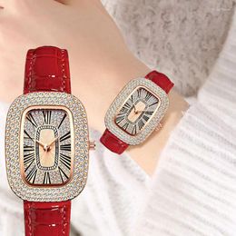 Horloges Merk Diamond Dames Quartz Horloge Draag Sieraden Armband Hand Klok Mode Meisje Student Trend Buitenshuis Reizen Polshorloge