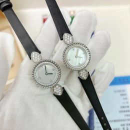 Relojes de pulsera Reloj de cuero genuino de marca Reloj de pulsera clásico de lujo Rectángulo Reloj de pulsera de cuarzo Reloj de mujer Relojes de mujer con esfera de gota de agua