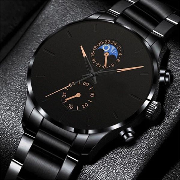 Montres-bracelets Marque Minimaliste Hommes Montres De Luxe Noir En Acier Inoxydable Hommes Sport Quartz Montre-Bracelet Homme D'affaires Horloge Relogio Masculino