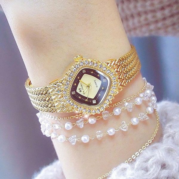 Relojes de pulsera Bs Bee Sister para mujer, relojes de cuarzo con diamantes, reloj único para mujer, pulsera impermeable de moda para mujer 2023 para regalo Cloc