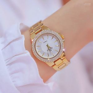 Polshorloges BS Diamond Watch voor vrouwen Crystal Elegante armband Dames Polhorloges Draai vrouwelijke Montre Femme Box 2022 HECT22