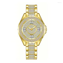 Horloges BS Luxe Elegante Dames Diamanten Horloges Armband Dames Quartz Mode Klok Rose Goud Damesjurk Cadeau