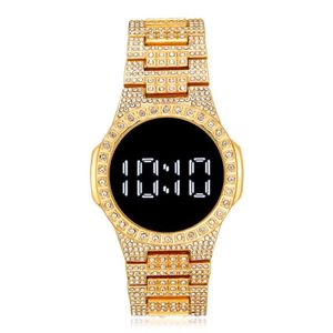 Polshorloges burei led digitale display -horloge -horloge student mode diamant dames kwarts horloge2022 284G