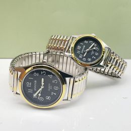 Relojes de pulsera Deportes de negocios Aleación Correa elástica Glow-In-The-Dark Pareja Moda Reloj de cuarzo para hombres y mujeres