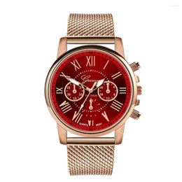 Horloges Zakelijke Dames Horloges Mode Genève Merk Romeinse Cijfer Eenvoudige Klok Kol Saati Montre Femme Relogio Feminino