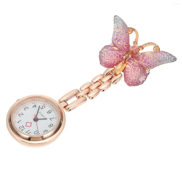 Relojes de pulsera Mariposas Relojes de bolsillo para enfermeras Reloj Hermosa insignia Mujeres