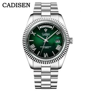 CADISEN C8185 herenhorloge MIYOTA8285 Movt automatische mechanische horloges heren 10ATM datum saffierglas klok relogio 231110
