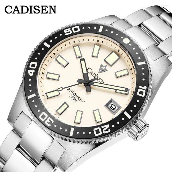 Relojes de pulsera CADISEN C8207 38mm Reloj para hombre NH35A Movemet Mecánico Automático 20ATM Impermeable Diver Natación Deporte Hombres Reloj 2024