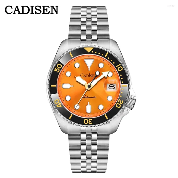 Montre-bracelets CaDisen Men Watches 20bar Diver Retro Retro Imperproof Sapphire NH35 Automatic Mécanical Watch BGW9 Luminen 2024 Natation Horloge