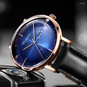 Relojes de pulsera CARNIVAL Men Watch 2023 Wrist Famous Male Clock Automatic Blue Dial Casual Relogio Masculino MIYOTA