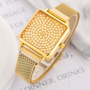 Polshorloges Casual Fashion Quartz Dameshorloge Rose Gold Diamond Watches for Women Elegant Lady PolsWatch Relojes Para Mujer