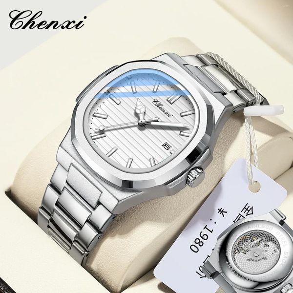 Montre-bracelets Chenxi 0022 Luxury Quartz Watch For Women Transparent Bottom Innewless Steel Watches Simple Female Garments Wristwatch Gift