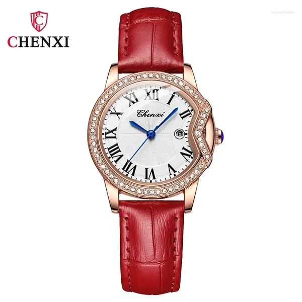 Montre-bracelets Chenxi 328 Quartz Watch Watch Watch Arrival Design mode Bracelet de bracelet de bracelet décontracté simple Montres en cuir élégant pour les laises