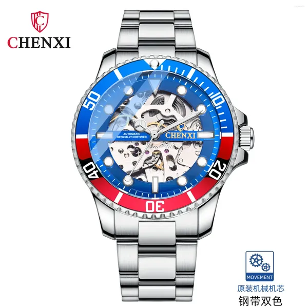 Montre-bracelets Chenxi 8805B Brand Water Ghost Hollow Out Fashion Automatique Afficier Mécanique masculin MONTRE CONURANNE