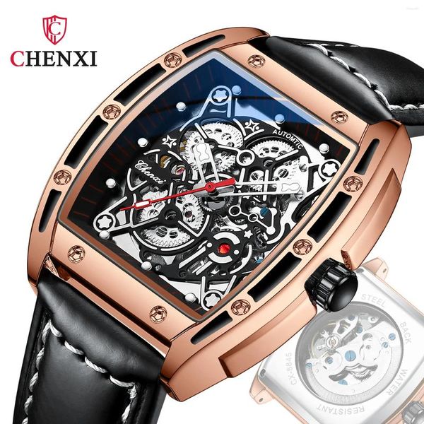 Montre-bracelets Chenxi 8865 Vibrato mâle Coudure mécanique automatique montre des hommes