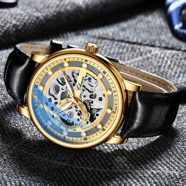 Relojes de pulsera CHENXI Relojes para hombres Moda Luminoso Dial Automático Mecánico Hombres Esqueleto Reloj Masculino Relogio Masculino