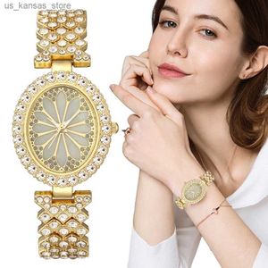 Montre-bracelets marbre classique avec diamants femmes Es Fashion Fashion Casual Inneildless Steel Dames Quartz poignets simples Femme Zegarek240409