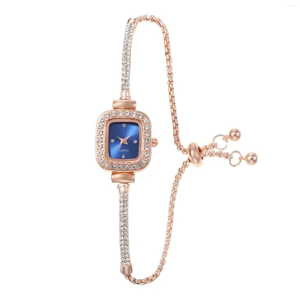 Relojes de pulsera Reloj de cristal clásico de cuarzo para mujer Diseño de gama alta Esfera de fácil lectura Relojes de pulsera brillantes para reuniones y citas Oficina