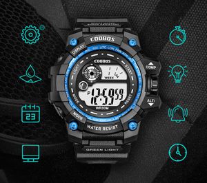 Horloges Coobos LED Lichtgevende Mode Sport Fitness Waterdichte Digitale Horloges Voor Man Datum Leger Militaire Klok Relojes Para Hombre